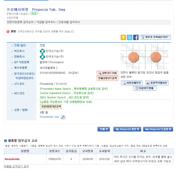  남편이 프로페시아 먹던 중 임신이 됐는데 기형아 가능성이 있나요? 임신준비전 미리 중단해야하는지?