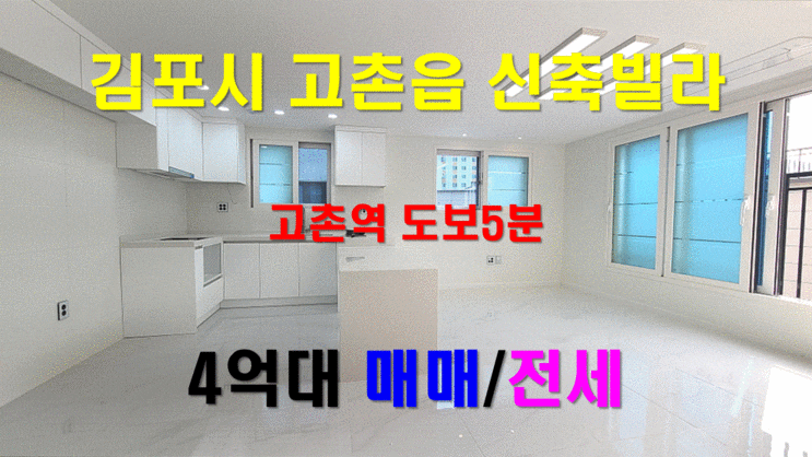  김포시 고촌읍 테라스 신축빌라  고촌역  도보5분 4억대 매매/전세