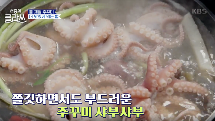  [백종원 클라쓰] 백종원 쭈꾸미 샤부샤부 레시피, 제철 음식이 보약이다