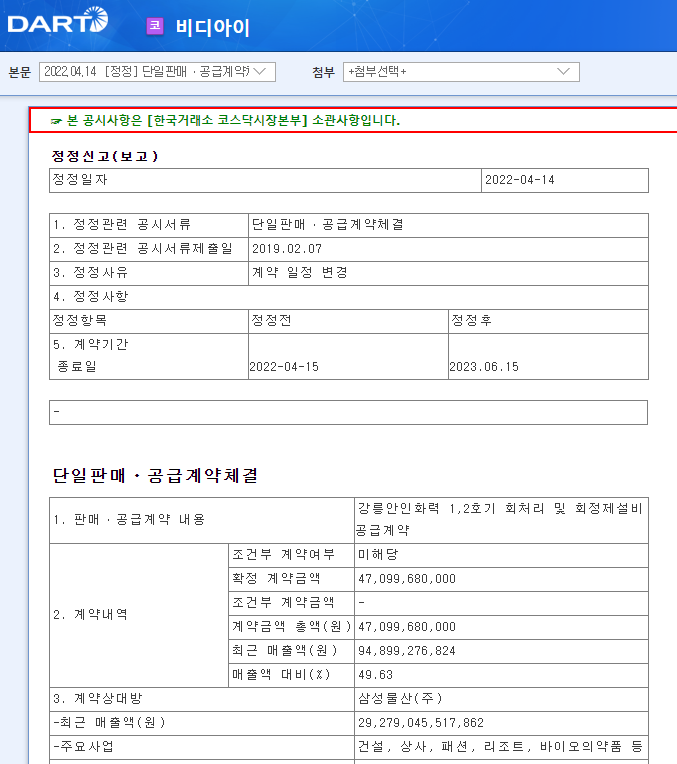 비디아이 / 단일판매ㆍ공급계약체결