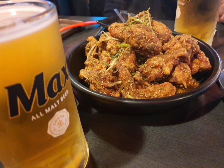 야탑역 치맥, 털보닭집에서 생맥주 한잔