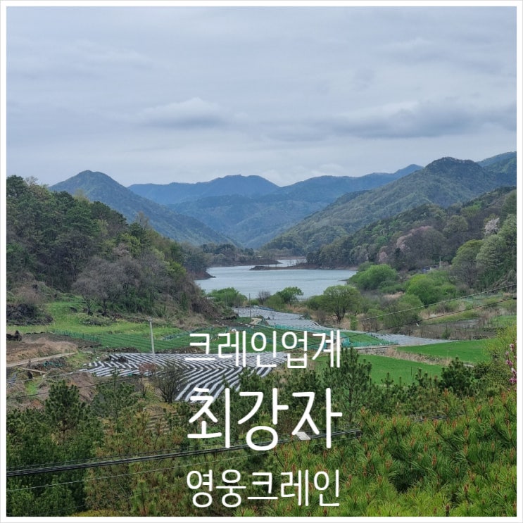  옥천 크레인 대청호 방아실 별장을 짖다