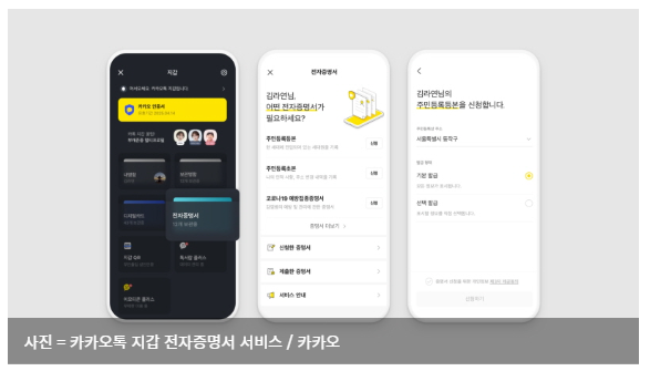  카카오톡으로 주민등록 신청하고 발급 받으세요