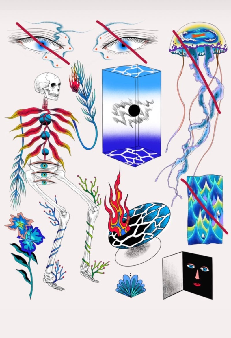 성공적인 11번째 타투 / 해파리 지지타투 : 네이버 블로그, image size:800x1168