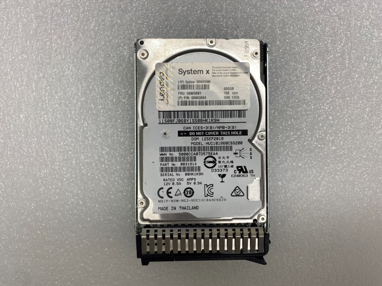  00WG690, 00WG691, 00WG694 600GB 10K 12G SAS 2.5inch Hard Drive