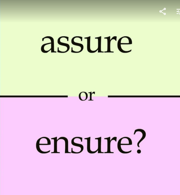  [영어] Assure Vs Ensure