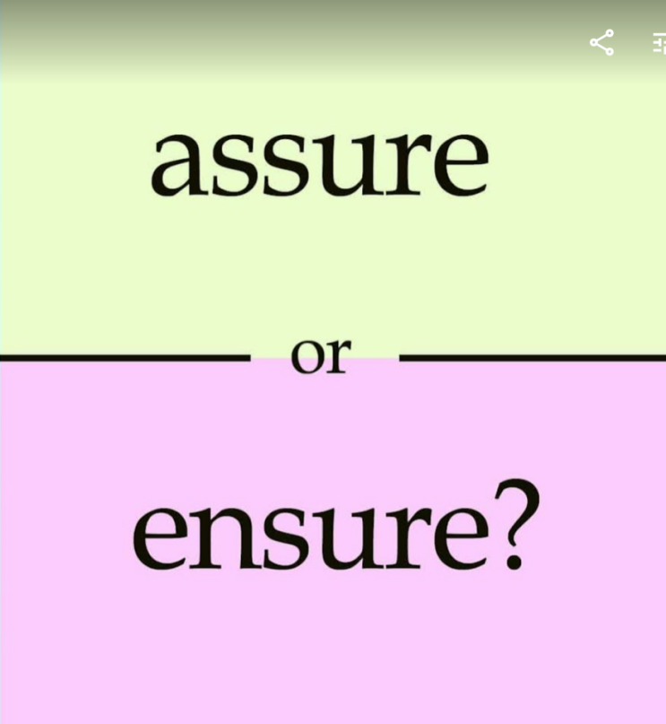 [영어] Assure Vs Ensure