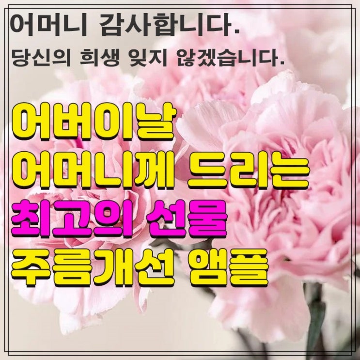  어버이날 어머니 효도선물 주름개선 앰플 추천