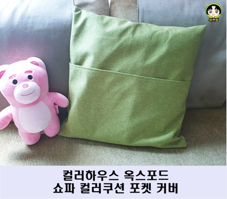  컬러하우스 포켓 옥스포드 쇼파 컬러쿠션 커버, 집들이선물, 인테리어쿠션