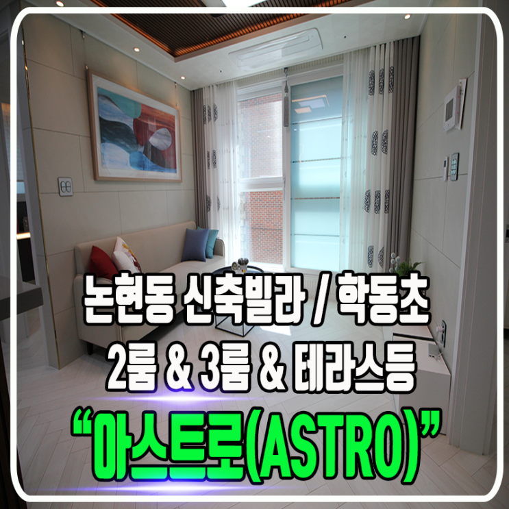 아스트로(ASTRO) 논현 신축빌라 - 2룸+드레스룸 & 3룸+테라스 / 정보 및 내부타입 소개