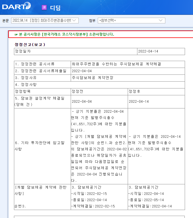 디딤 / 최대주주변경을수반하는주식담보제공계약체결 디딤 / 최대주주변경을수반하는주식담보제공계약체결