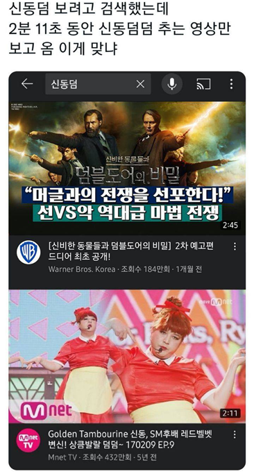  신동덤 검색했다가 신동덤덤에 입덕하는 매직; ‘신비한 동물들과 덤블도어의 비밀’ 영화 자막 속 비밀