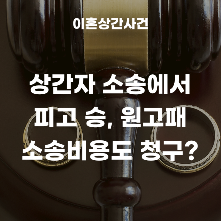  상간자소송을 당했지만 승소(원고패)하고 소송비용을 청구한 사례!(소송비용액확정신청)