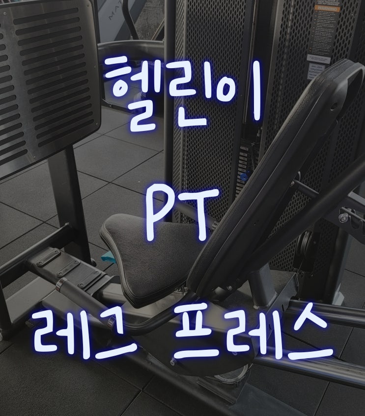  [헬린이#13] PT: 레그 프레스