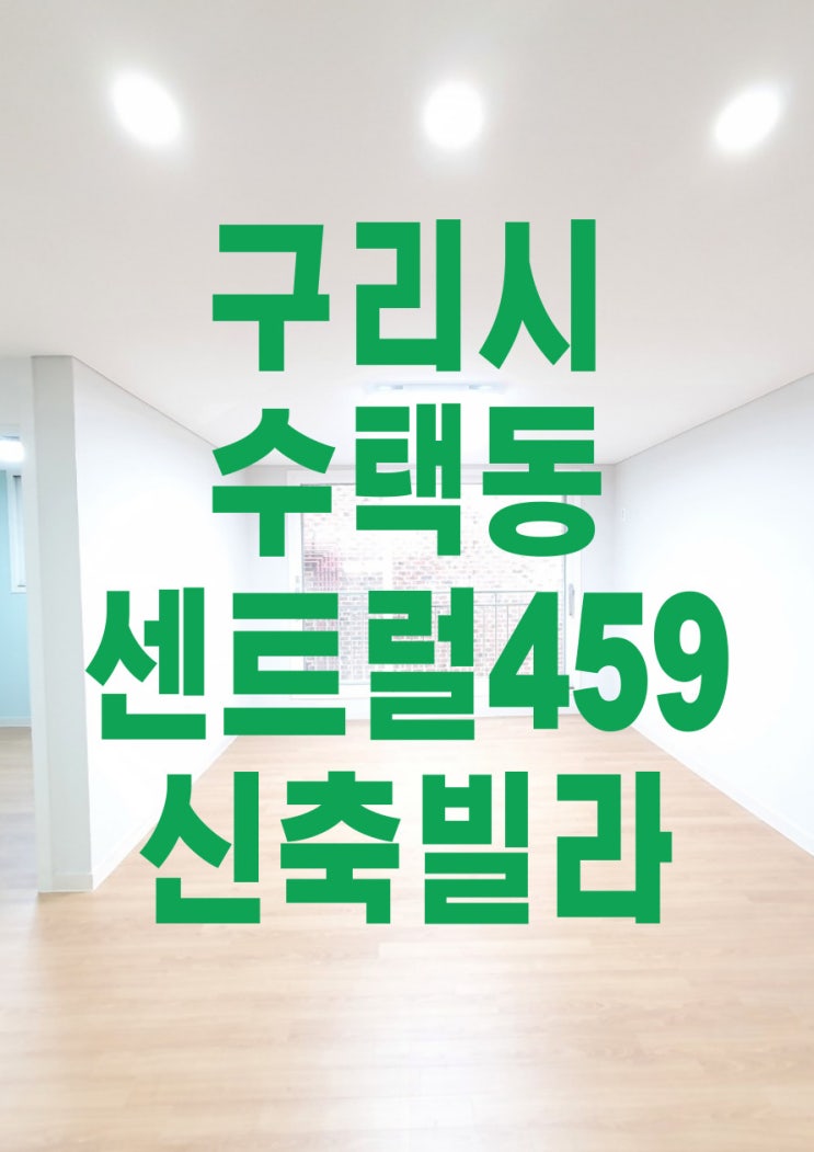  구리시 수택동 센트럴459 신축빌라 분양 매매