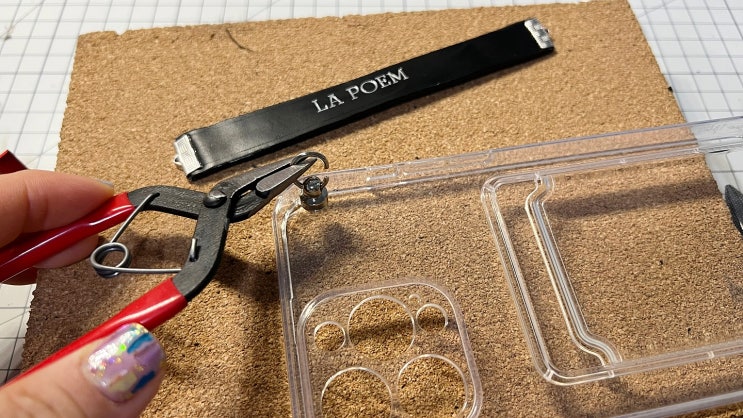 diy 가죽그립밴드 투명 핸드폰케이스 만들기