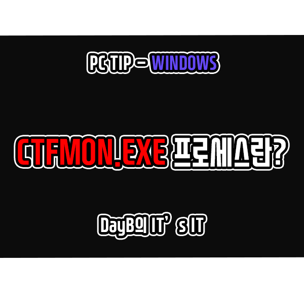 윈도우11 프로세스 CTFMON.EXE는 무엇이며 비활성화 하는 방법