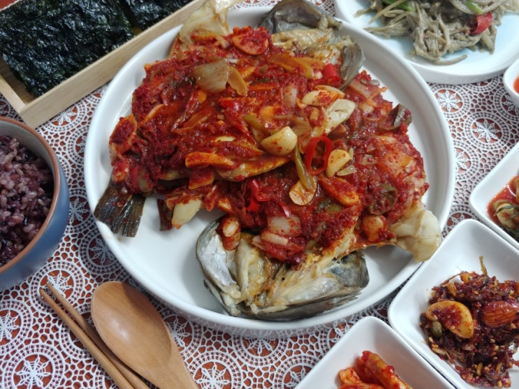  우럭 찜 만들어봤어요(ft.바담애 반건조우럭)
