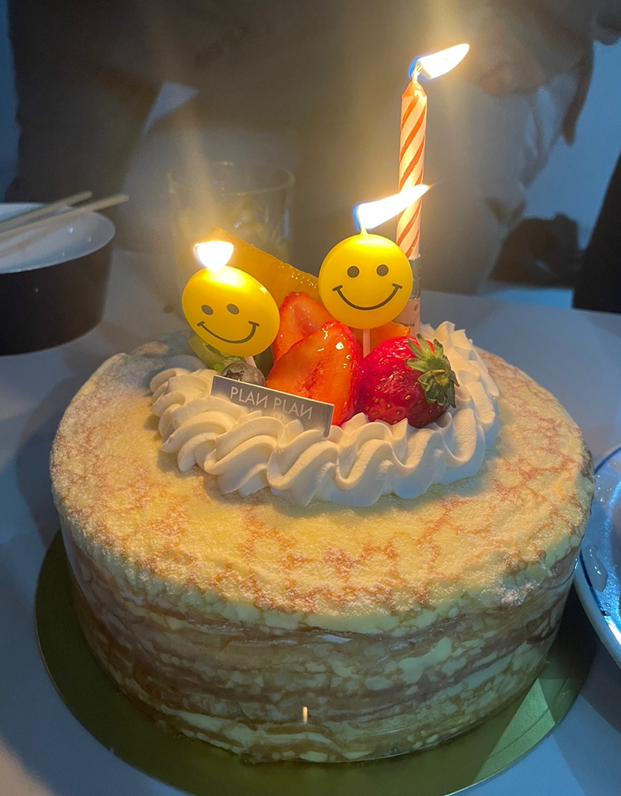  플랑플랑 밀크레이프 홀케이크 생일파티 간단후기