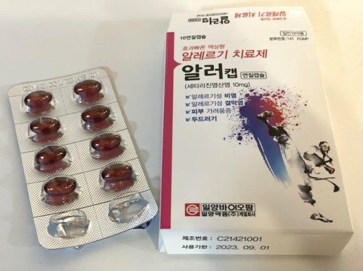  하루한알 효과빠른 알레르기약 항히스타민제 알러캡