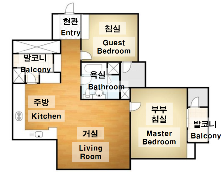 [Vocabulary] 아파트 평면도 (Floor Plan)
