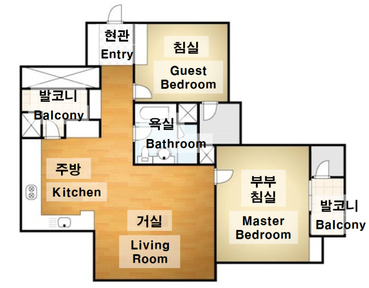  [Vocabulary] 아파트 평면도 (Floor Plan)