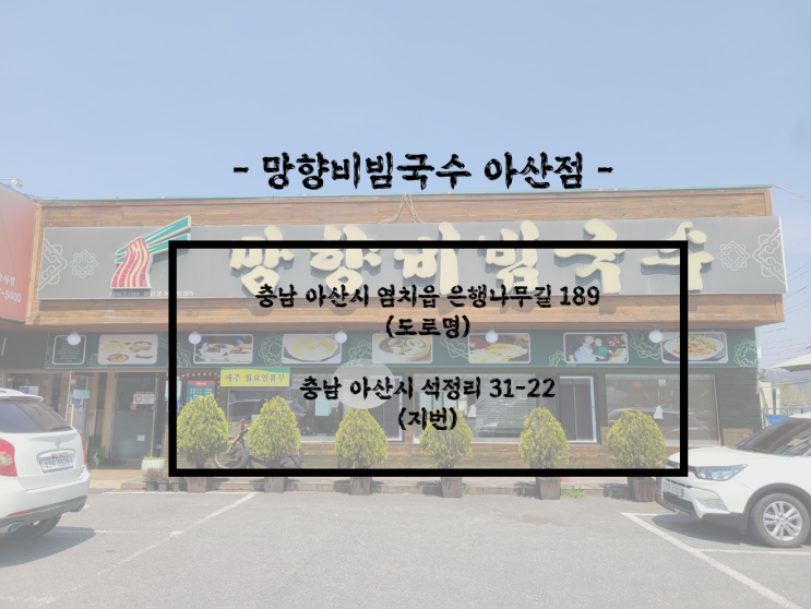  아산 은행나무 길 잔치국수 맛집, 비빔국수 맛집, 아산 국수집 추천, 국수 맛집, 망향비빔국수 아산점