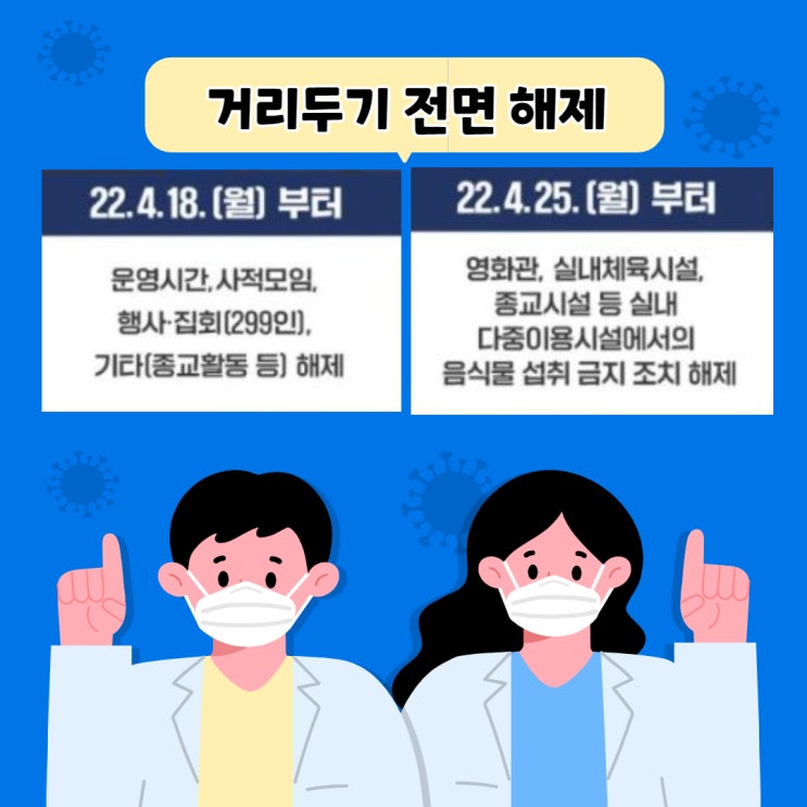  [거리두기 전면 해제] 오늘(18일)부터 인원·시간 제한 없이 달라지는 점 (+추가)