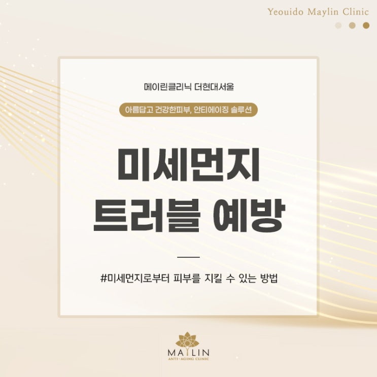  봄날의 불청객 미세먼지로부터 내 피부를 보호하자!
