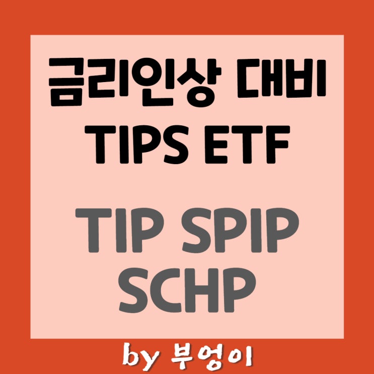 금리인상 관련 미국 TIPS ETF - TIP, SPIP, SCHP