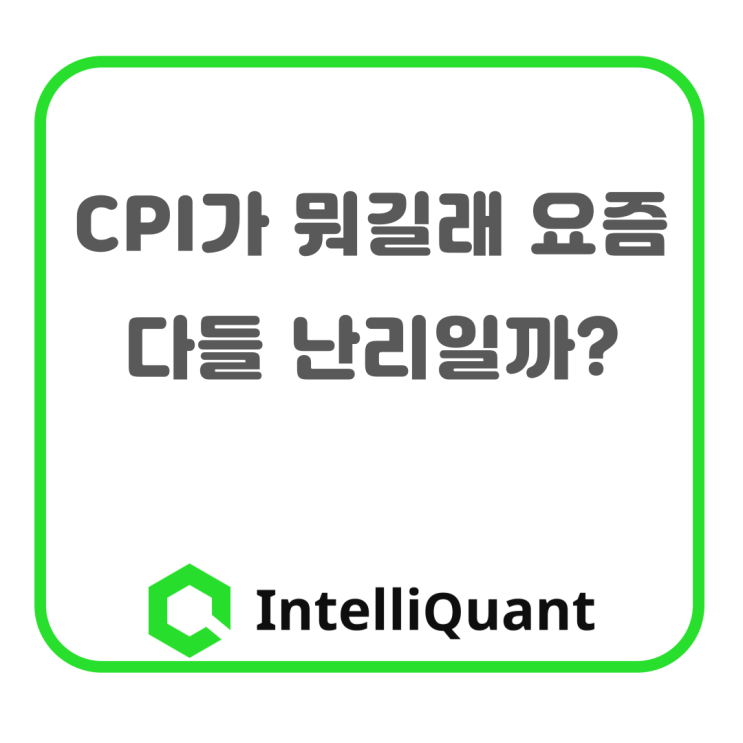  CPI가 뭐길래 요즘 다들 난리일까?