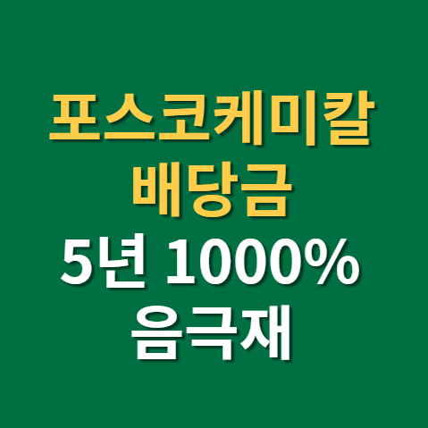  포스코케미칼 배당금 지급일 배당일 주가 전망 실적 목표주가(f. 실리콘 음극재, 배당 조회)