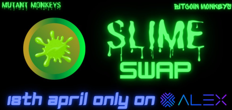  슬라임(SLIME) 토큰, 알렉스 스왑 상장