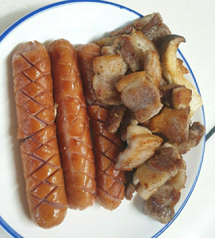  시골 택배와 삼겹살구이