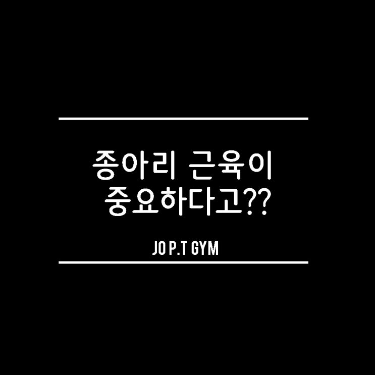  장안동헬스/ 장안동헬스장/ 장안동pt/ 장안동피티/ 장안동다이어트/  조피티짐 종아리 근육의 중요성