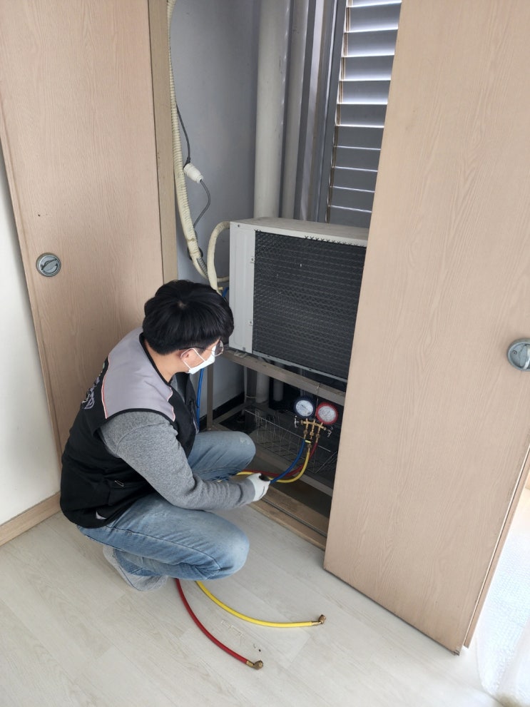  [부산 해운대구 우동 한일오르듀] 벽걸이 에어컨 철거 및 설치