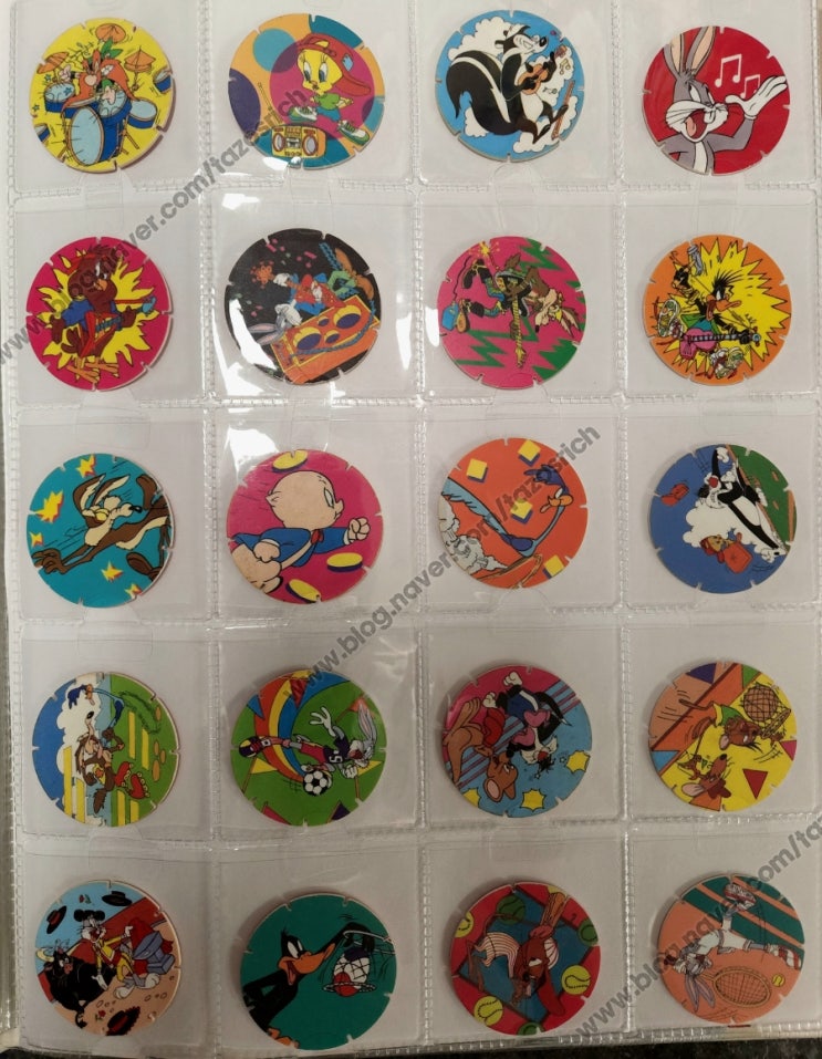  1996 WALKERS Looney-tunes Tazos complete collection of 50/50