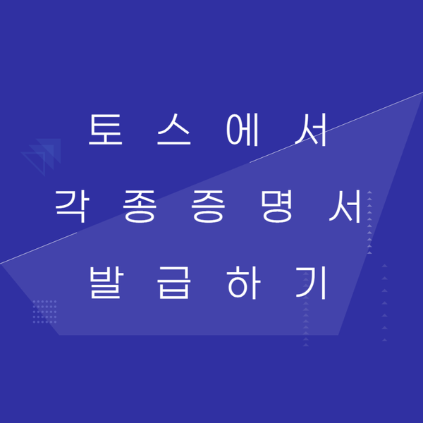  휴대폰으로 간편하게 토스에서 주민등록등본,가족관계증명서등 각종증명서 발급하는방법