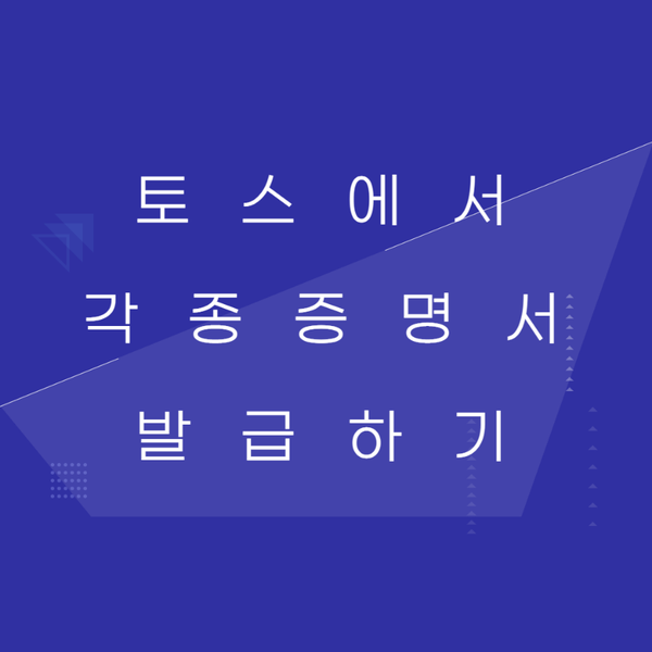 휴대폰으로 간편하게 토스에서 주민등록등본,가족관계증명서등 각종증명서 발급하는방법