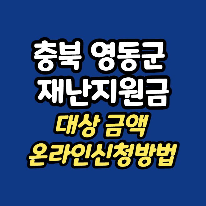 영동군 재난지원금 신청 방법 온라인 신청방법 사용기간은?