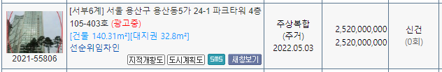  용산구 마포구 동작구 경매 아파트 안내입니다