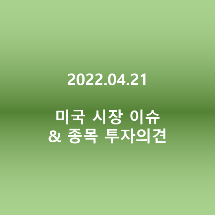(넷플릭스 주가 하락, 테슬라 실적 발표) 미국 시장 이슈 & 종목 투자의견 정리_22.04.21