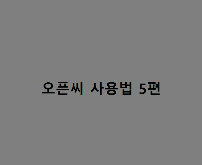  오픈씨(Opensea) 사용법 5편