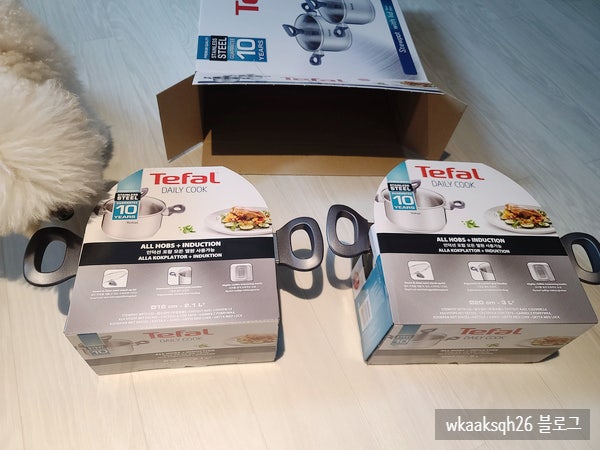  테팔 데일리쿡 양수냄비세트 후기 테팔 스테인리스 냄비 연마제 제거하기!