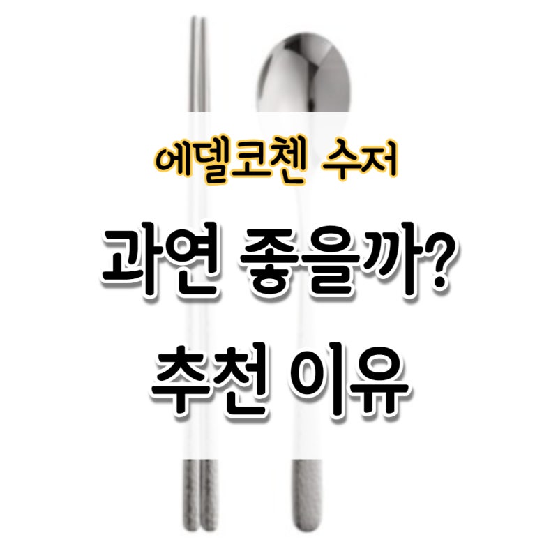 에델코첸 수저 과연 좋을까? 추천 이유