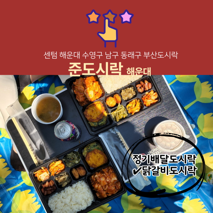  센텀도시락 준도시락 정기 배달 도시락으로 해운대 피크닉 완벽 즐기기 수영구도시락 추천!
