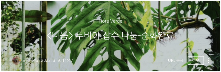 michella님 두비아 삽수 당첨 후기