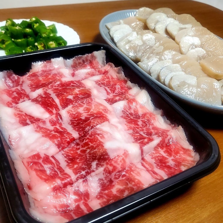  봄 제철 해산물 키조개 관자랑 차돌삼합 해먹었어요!