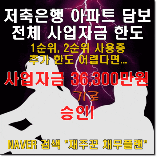  아파트담보대출 통 사업자금 승인