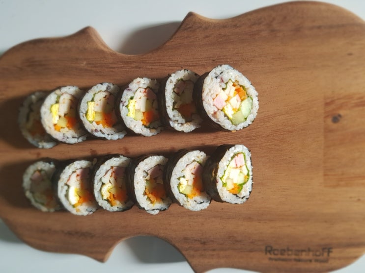  수박단무지로 김밥 만들어요.